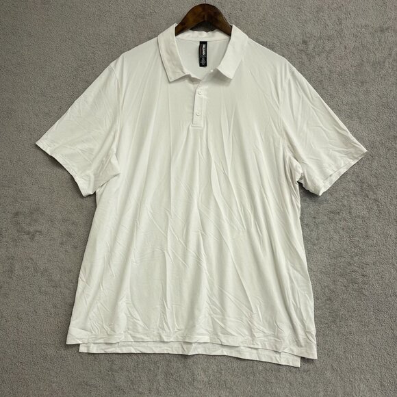 Kirkland Signature Men's XL White Polo Active Short Sleeve Shirt - Picture 2 of 7